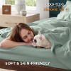 100% Cotton Percale Sheets,Sheet Set with Deep Pocket Up to 16 Inches, Breathable & Crirsp Soft, Bedsheet & Pillowcase Sets, 4 Pieces - 2 of 4