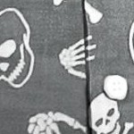 allover bones skull grey