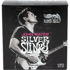 Ernie Ball John Mayer Silver Slinky Nickel Wound Electric Guitar Strings 6 Pack 10.5 - 47 - 1 of 4