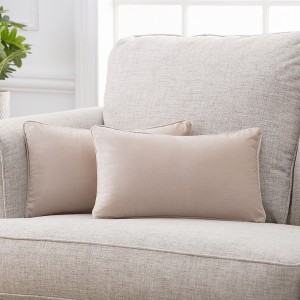 Chanasya Plush Velvet Square Throw Pillow Cover - 2-Piece Set - 1 of 1