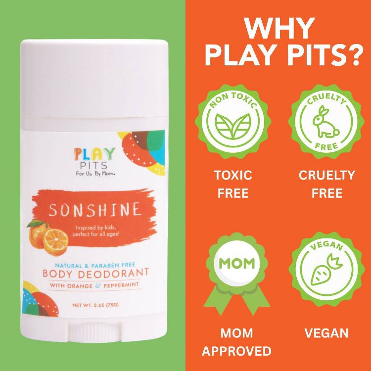 Play Pits Sonshine Kids' Natural Solid Deodorant - 2.65oz, 6 of 9