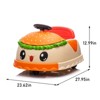 VisioGear Kids Ride On Bumper Car, Cute&Realistic Hamburger Design, Storing Space, Anti-rollover For 2-5, Yellow, 27.95"*23.62"*12.99" - 3 of 4