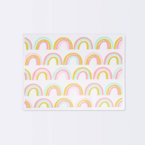 Silicone Place Mat With Decal-rainbow Silk Screen - Cloud Island™ : Target