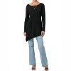Women's Pleated Diagonal Cut Tunic Sweater - mystree - 4 of 4