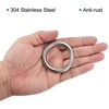 Unique Bargains Stainless Steel Seamless Welded DIY O Ring Buckles 20 Pcs Silver - 4 of 4