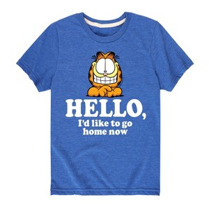 Boys' - Garfield - Hello Go Home Now Short Sleeve Graphic T-Shirt - 1 of 4