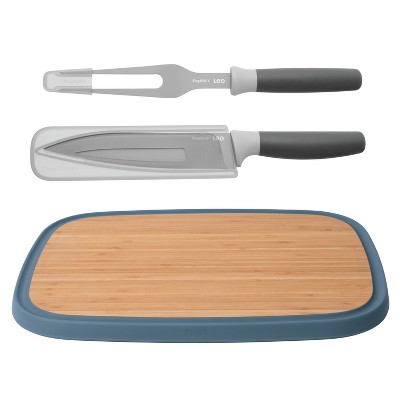 BergHOFF Leo 3Pc Complete Carving Set with Cutting Board