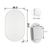 Chery Life 20x34 Inch Oval Recessed Medicine Cabinet, Metal Framed Bathroom Wall Cabinet with Mirror and Adjustable Shelves - 4 of 4