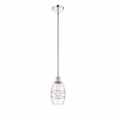 Vaz - 1 Light Stem Hung Mini Pendant In Industrial Style-7.63 Inches Tall and 5.88 Inches Wide