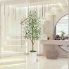 Aoibox Artificial Olive Tree, Lifelike Faux Silk Plant for Indoor Decor, Large White Tall Planter, Perfect for Living Room, Office, or Entryway - 4 of 4