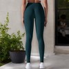 Anna-Kaci Active Women's High Waist Seamless Ribbed Full Length Leggings - 4 of 4