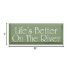 Slickblue Wood Wall Sign Life’s Better On The River – Cottage Lake House Rustic Cabin Decor 7x18, Color Options - 3 of 3