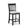 5-Piece Counter Height Dining Set with Square Table and 4 Upholstered Chairs - 4 of 4