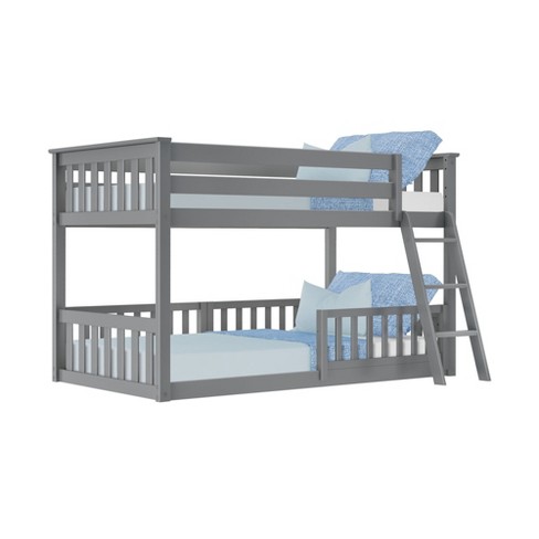 Max Lily Twin Over Low Bunk With, Bunk Beds With Side Rail