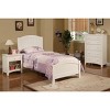 DOMETOUR 1Pc Modern Wooden Nightstand with Shelf Storage Drawers Pine Veneer White - 4 of 4