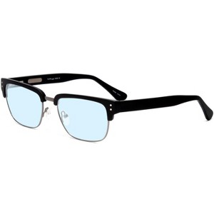 Ernest Hemingway H4836-MBK Blue Light Glasses Matte Black Gun Metal Silver 53 mm +3.00 Custom Lens Non-Refundable - 1 of 1