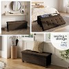 StorageBud Storage Ottoman for Bedroom End of Bed, Velvet Storage Bench, Large Storage Ottoman Bench, Entryway Bench with Storage - 3 of 4
