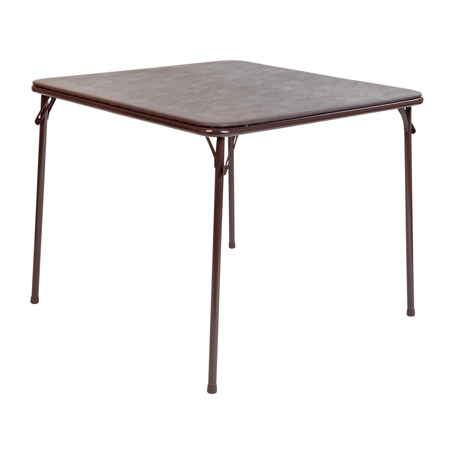 Flash Furniture Brown Folding Card Table - Lightweight Portable Folding Table with Collapsible Legs