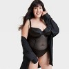 Women's Satin and Mesh Lightly Lined Lingerie Bodysuit - Auden™ - 3 of 3
