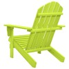 vidaXL Adirondack Chair Lounge Patio Lawn Chair for Garden Solid Wood Fir - Green - 4 of 4