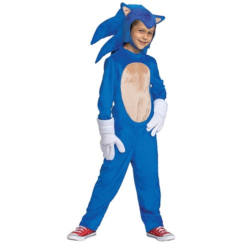 Boys' Sonic the Movie Sonic Jumpsuit Costume - 7-8 - Blue