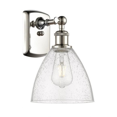 Bristol Glass - 1 Light Wall Sconce In Industrial Style-11.25 Inches Tall and 8 Inches Wide