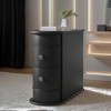 Hommoo Wood Narrow Nightstand with 2 Drawers - 4 of 4