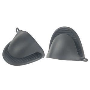 Unique Bargains Silicone Heat Resistant Anti-Slip Waterproof Mitts 2 Pcs - 1 of 4