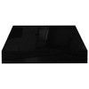vidaXL Floating Wall Shelves 2 pcs High Gloss Black 9.1"x9.3"x1.5" MDF - 4 of 4