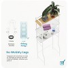 Home Zone Living Over-the-Toilet 3-Tier Storage Organizer with Bamboo Accent and Steel Frame, Freestanding Bathroom Shelf, White - 2 of 4