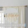 HLC.ME Monaco Decorative Ombre Lace Semi Sheer Light Filtering Rod Pocket Window Treatment Curtain Drapery Panels - Set of 2 - 3 of 4