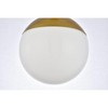 Elegant Lighting Eclipse 1 Light Brass plug in pendant With Frosted White Glass - 4 of 4