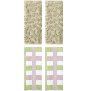 REGALWOVEN 4 Pcs Absorbent Soft Cotton Hand Towels for Bathroom - 1 of 4