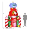 118" Giant Christmas Inflatables Candy Castle with Flashing Light - 3 of 4