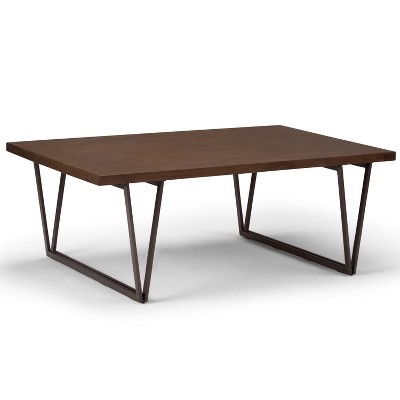 50" Travis Solid Wood Coffee Table Natural Aged Brown - WyndenHall