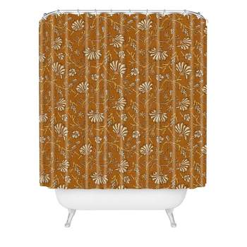 Holli Zollinger Kalami Floral Shower Curtain Yellow - Deny Designs