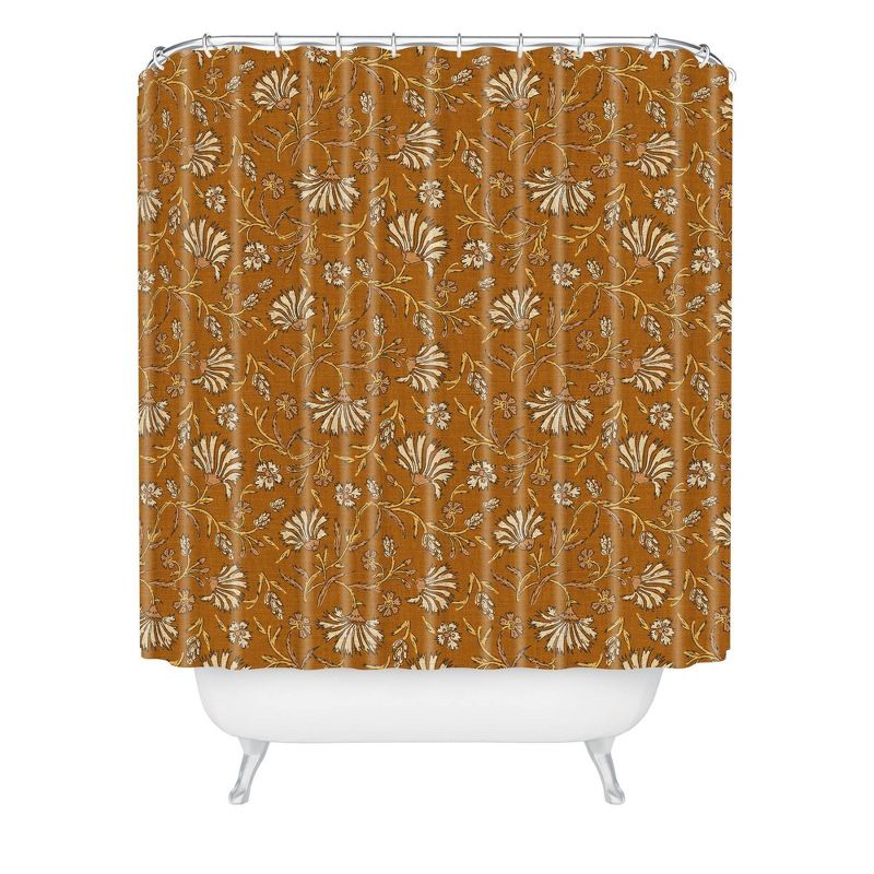 Holli Zollinger Kalami Floral Shower Curtain Yellow - Deny Designs, 1 of 6