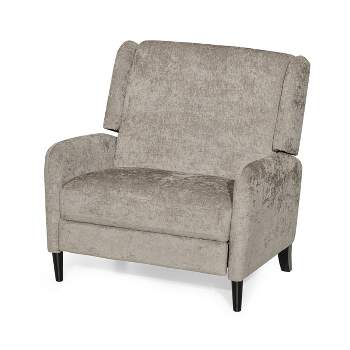 Oversized Textured Upholstered Push Back Recliner Chair 4A -ModernLuxe