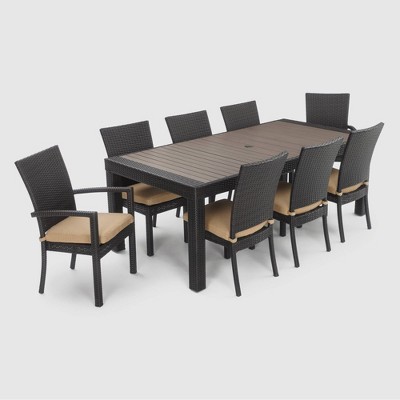 Deco 9pc Dining Seating Set Maxim Beige - RST Brands