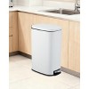 Slim Kitchen Trash Can 13 Gallon - Narrow Stainless Steel Garbage Bin with Removable Inner Bucket, Quiet Soft Close Lid,Compact and Durable Trash Bin - 2 of 4