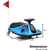 24V Kids Electric Drift Kart, 2-Speed Ride On Car w/360° Spins, Music, Lights, Flags, 5MPH, for Ages 3+ - 3 of 4