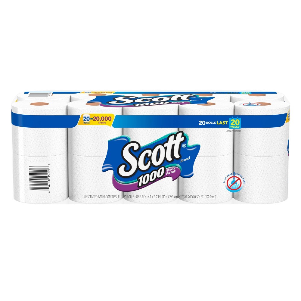 UPC 054000150296 product image for Scott 1000 Toilet Paper - 20pk | upcitemdb.com