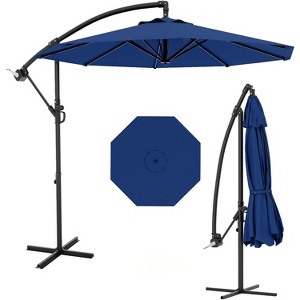 COZONY 10FT Cantilever Patio Umbrella, Offset Hanging Umbrella with Cross Base & Crank - 1 of 4