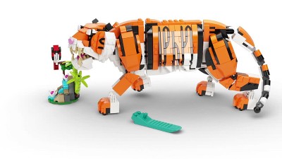 LEGO 31129 Creator 3 in 1 Tigre Maestosa, Idea Regalo di Natale per Bambini  e Bambine da 9 Anni in su, Set da Collezione con Fi
