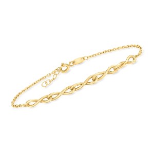 Ross-Simons 10kt Yellow Gold Twisted Infinity-Link Bracelet - 1 of 4