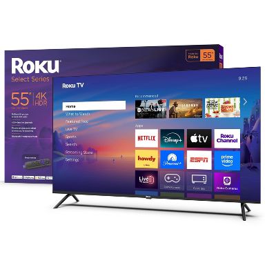 Roku 55" Select Series 4K HDR Smart TV with Roku TV Remote