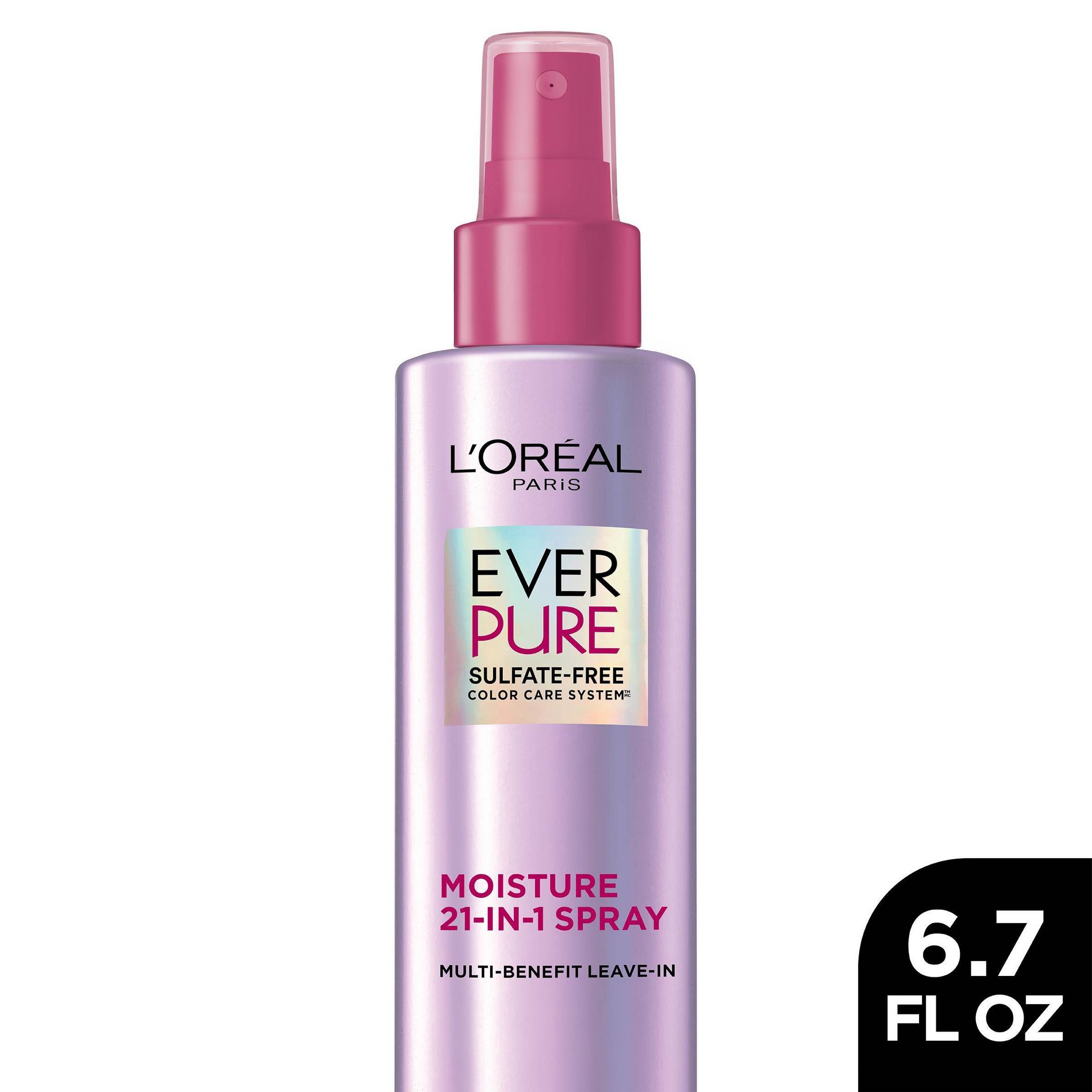 L'Oreal Paris EverPure 21-in-1 Leave In Conditioner Spray - 6.8 fl oz: Sulfate-Free, Deep Hydration, Colored Hair