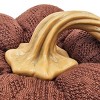 FURNIinspire Decorative Objects Pumpkin Pumpkin Ornament Decor Set Of 2, Holiday Festival Gifts, Table Decorations, Brown, 8.3"*8.3"*5.3" - 2 of 4