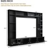 Acekool 4-in-1 Wall Unit Entertainment Center with Bookshelves, Cabinets & Open Shelves, Modern Design for TVs up to 78" - 3 of 4