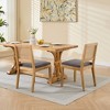 TIRAMISUBEST Set of 2 Farmhouse Style Rattan Back Dining Chairs, Kitchen Accent Chairs with Upholstered Seat - 2 of 4